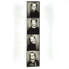 Silly Portland Oregon Girl Photobooth Snapshot 1960s Smiling Young Woman A516 picture