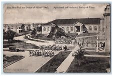 1918 Sbisa Mess Hall And Section Military Walk Agricultural College TX Postcard picture