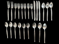 Vtg 23pc Mixed Lot National Stainless Flatware Caress Rosevine Pattern picture