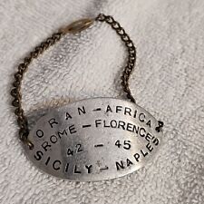 WW2 Military Camaign Bracelet Oran-Africa Rome-Florence 42-45 Sicily-Naples picture