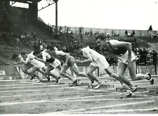 France, athletics, starting from 100m, 1947 vintage silver print silver print silver print print picture