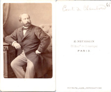 Neurdein, Paris, Henri d'Artois, Comte de Chambord, circa 1860 Vintage CDV  picture