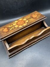 Vintage Hand Painted Wooden Folk Art Desk Box  picture