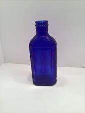 Antique Large 8” McKESSON`S  Blue Ribbed Bottle No Label picture
