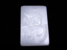 White Jade Hand Carved *Half Devil & Half Buddha* Pendant #08202203 picture