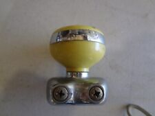 Vtg Yellow Chrome Steering Wheel Spinner Suicide  Knob ratrod hot rod unbranded picture