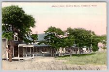 1910's SWIFTS BEACH FRONT COTTAGES WAREHAM MA HAMMOCKS HAND COLORED POSTCARD picture
