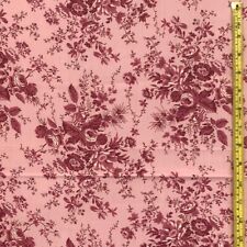 Vintage Pink Floral Bouquets REGULATED COTTONS INC Fabric  ~54” x 35