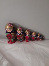 7.5 Inch Vintage Russian Nesting Dolls picture