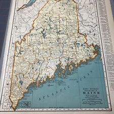1940's Maine atlas Map Vintage picture