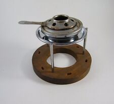 VINTAGE JAPAN MARKED WOOD / METAL ALCOHOL CAMP STOVE picture