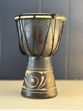 African Djembe Hand Drum 8.5”- Wooden Tribal - Hand Carved - Bongo picture