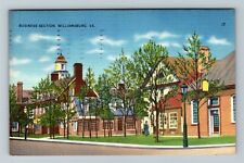 Williamsburg VA-Virginia, Business Section, c1938 Vintage Souvenir Postcard picture