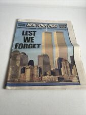 New York Post Special Edition Vintage Newspaper Lest We Forget September 11 2002 picture