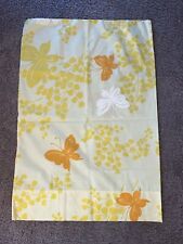 VTG Montgomery Ward Twin Sheet Set Fitted ,Flat, Pillow Case Yellow Butterflies picture