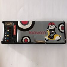 RARE Vintage Sanrio Pochacco Scooter Folding Padded Puffy Pencil Case 1989 2002 picture
