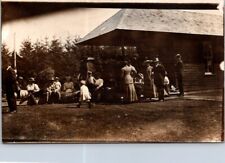 RPPC Gearhart OR Party Dressed Up People Lawn Hats c1910s photo postcard NP2 picture