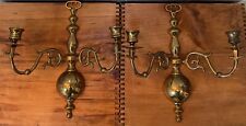 Pair Of Baldwin Brass Candlesticks Wall Sconces picture