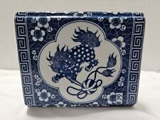 Vintage Chinese Porcelain Blue And White Opium Pillow picture
