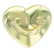 Juicy Couture Heart Shaped Reflective Gold Tone Paperweight Felt Back, 5 1/4