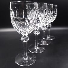 4 Waterford Crystal Curraghmore Clear Water Glasses Goblets Facet Stem 7.5
