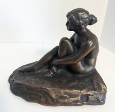 Marion Bronze, Vintage Art Deco Sitting Nude Bookends, Rare picture