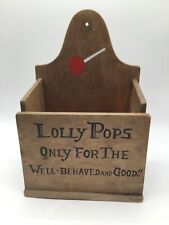Vintage 1960's Enesco Wood Lolly Pop Box 