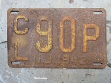 Antique New Jersey License Plate CL 90P 1942 picture