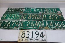 Vermont Bulk License Plates Old 1997 2004 1990 1976 1975 1976 71 67 68 58 (E36) picture