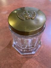 Antique Vintage Benedict Karnak Scarab Brass Humidor 1920s Egyptian Revival 2184 picture