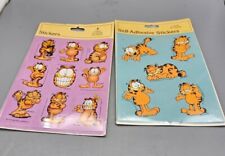 GARFIELD Sticker Sheets Sealed Sets lot (2) 1978 Gibson 4 Sheets in Package picture