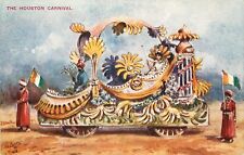 Tuck Houston Carnival Postcard 2551 Float faces Left, Man in Turban & Sunflowers picture