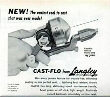 1957 Print Ad Langley Cast-Flo Deluxe Model 900 Fishing Reels San Diego,CA picture