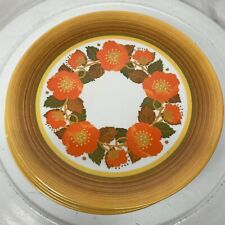 Vintage Genuine Melamine Retro Yellow Gold Floral Plates, Lot Of 5 picture