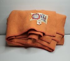 VTG Van Wyk - Deken Holland Powder Orange 100% Wool Mothproof Blanket 82x60 picture