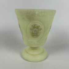Vintage Fenton Art Glass Medallion Milk Glass Vase signed C. Smith picture