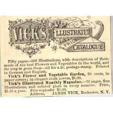 1878 Magazine Ad - Vick's Illustrated Price Catalog James Vick Rochester NY SF2 picture