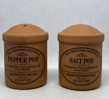 Vintage Henry Watson Pottery Salt and Pepper Pots - The Original Suffolk  picture
