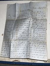 Antique 1854 Letter to Ashtabula County Ohio from Mentions Cholera in Detroit picture