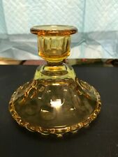AMBER GLASS CANDLE HOLDER---------------------------------------mth picture
