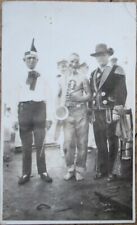 Baritone Saxophone Man 1915 AZO Realphoto Postcard, Costume Celebration Rppc picture