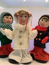 3 Vintage Interactive Caroling Kids 13” Sway And Sing Tested picture
