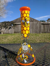 Honeycomb: Extra Durable Glass Beaker Water Pipe Bong - 13