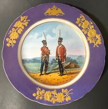 Antique 1796-1855 Imperial Russian Porcelain Factory Military Plate picture
