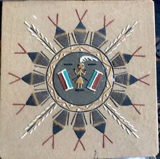 Vtg.  Native American Indian Art Sand Painting Artist Unknown From Sheep Springs picture