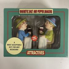 Attractives Whining Ladies Magnetic Ceramic Salt Pepper Shakers NIB BL picture