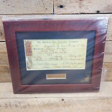 1864 Abraham Lincoln HARTFORD FIRE INSURANCE COMPANY Policy Reproduction Framed picture