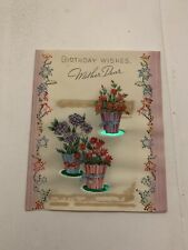 Vintage 1950's Happy Birthday Mother Dear Greeting Card Unused picture