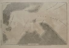 Original 1861 Civil War Map CHARLESTON HARBOR Fort Sumter Confederate Batteries picture