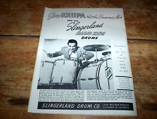 GENE KRUPA ( SLINGERLAND DRUMS ) 1954 Vintage U.S. magazine PROMO Ad NM- picture